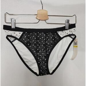 Annie‎ Cole Signature In First Lace Polka Dot Bikini Hipster Bottom Medium M New